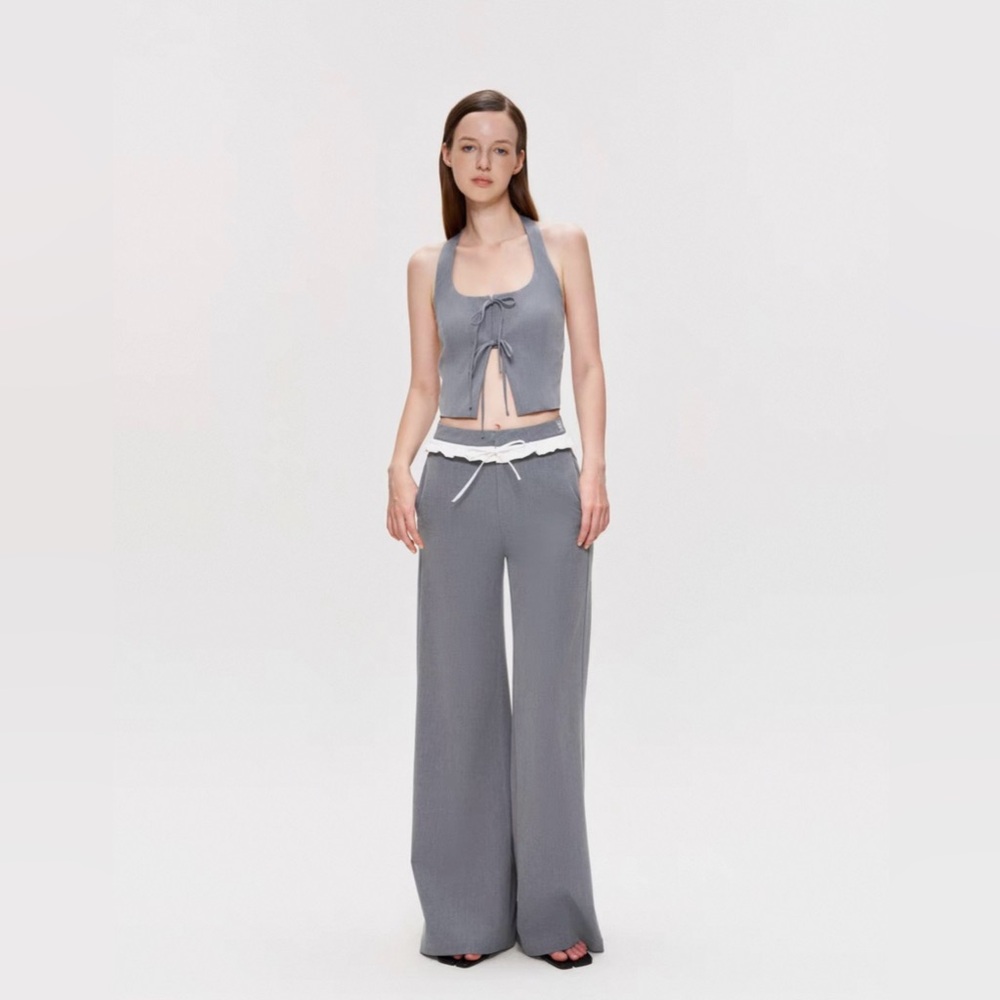 PUKI Grey Tank and Trouser Set Small